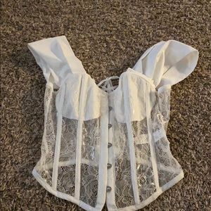Lace corset top